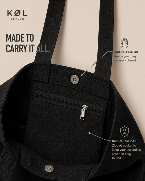 I'm On Lankan Time | Canvas tote bag